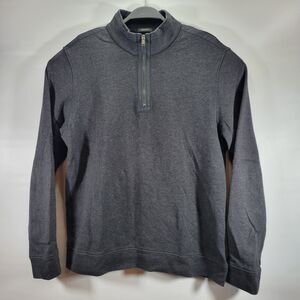 Hugo Boss AG Dieselstrasse 12 Gray Mens 1/4 Zip Pullover Sweater Jacket Size L